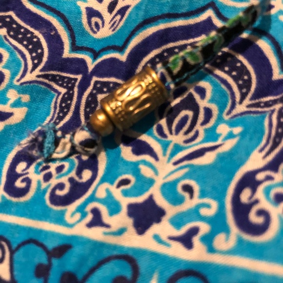 Blue front tie blouse - Picture 3 of 5